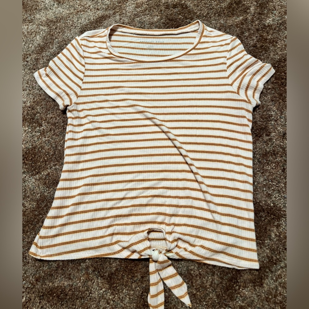 Striped American Eagle T-shirt, size small